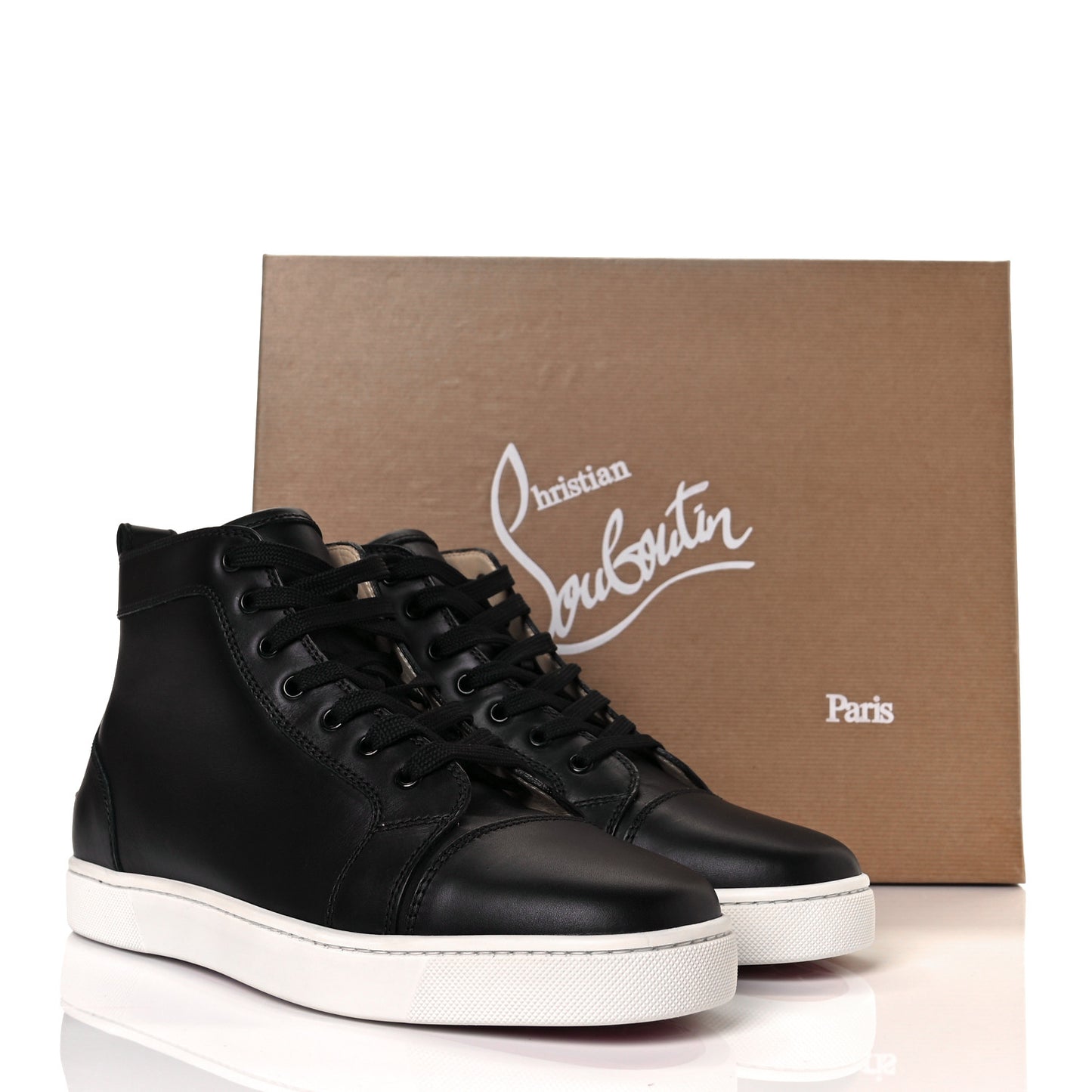Calfskin Mens Louis Flat Sneakers 42.5 Black
