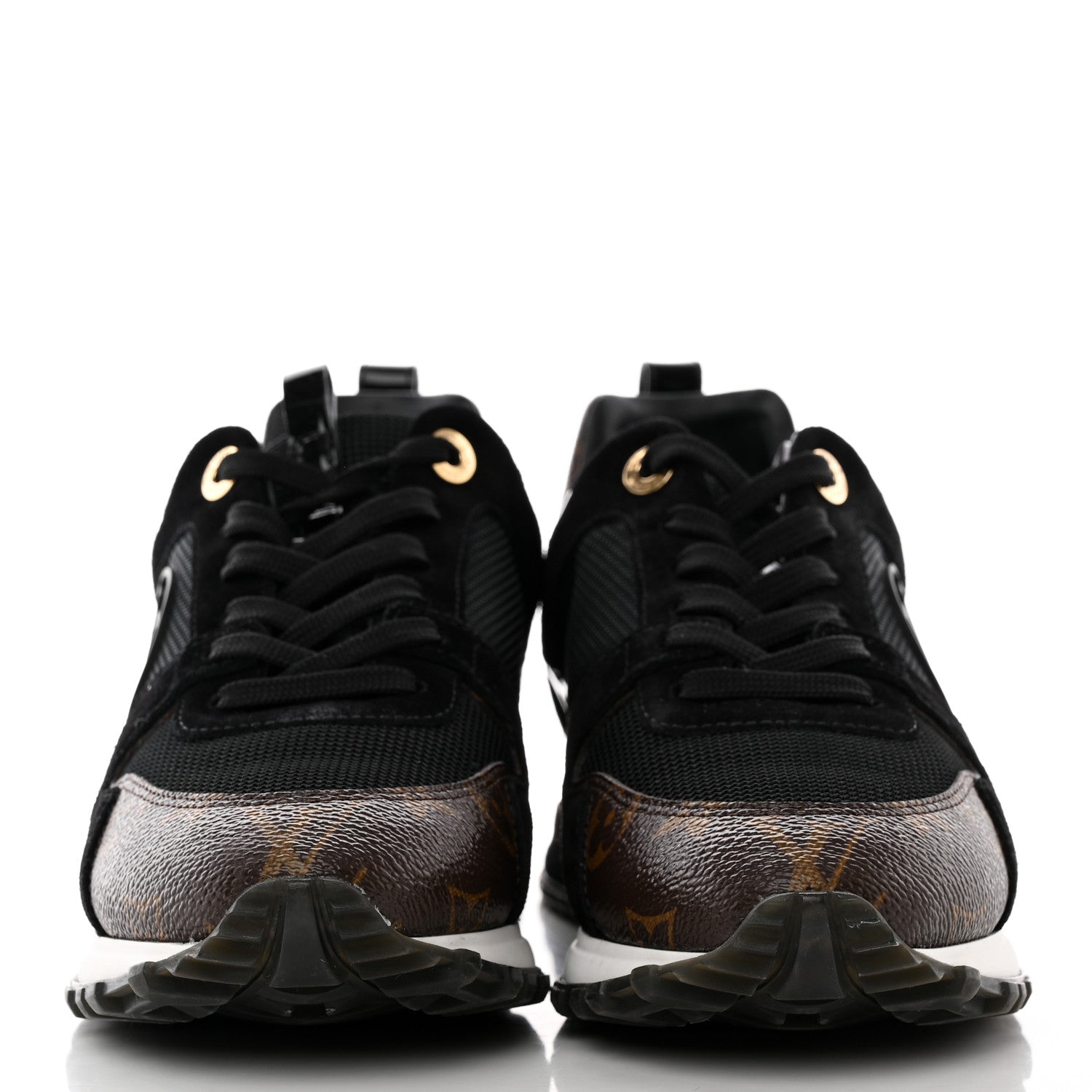 Louis Vuitton Suede Monogram Run Away Sneakers 36.5 Black 2 of 21