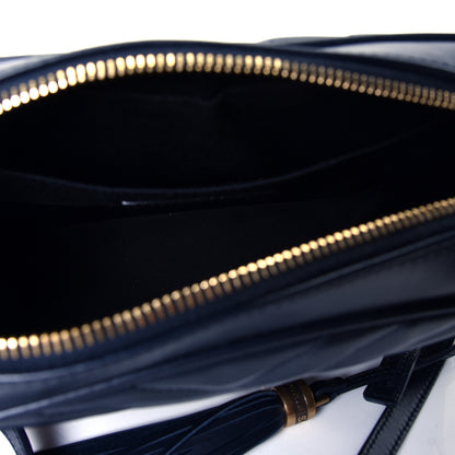 Saint Laurent Calfskin Matelasse Monogram Lou Camera Bag Deep Marine 4 of 4