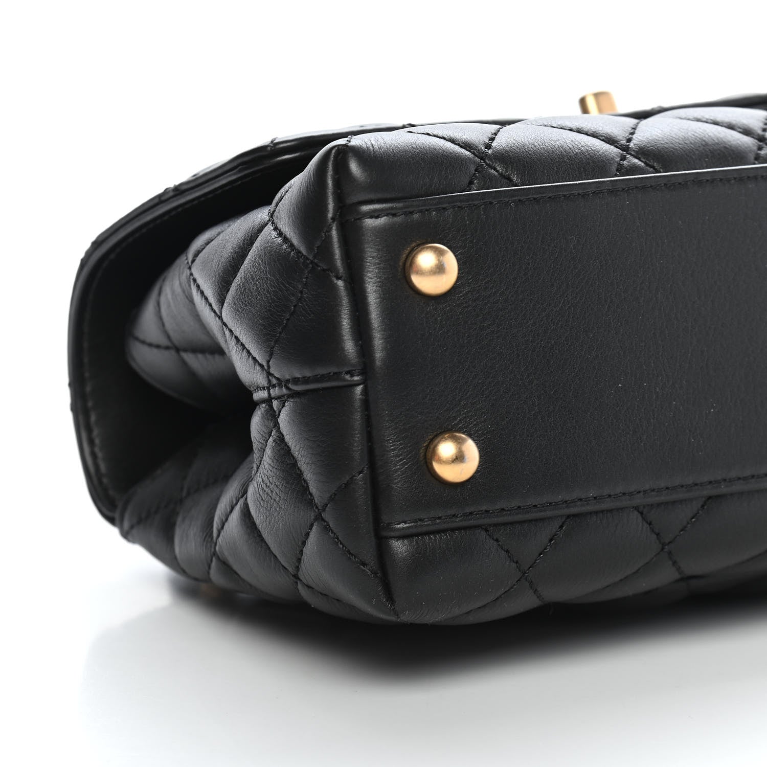 Chanel Calfskin Strass Quilted Mini Coco Handle Flap Black 8 of 10