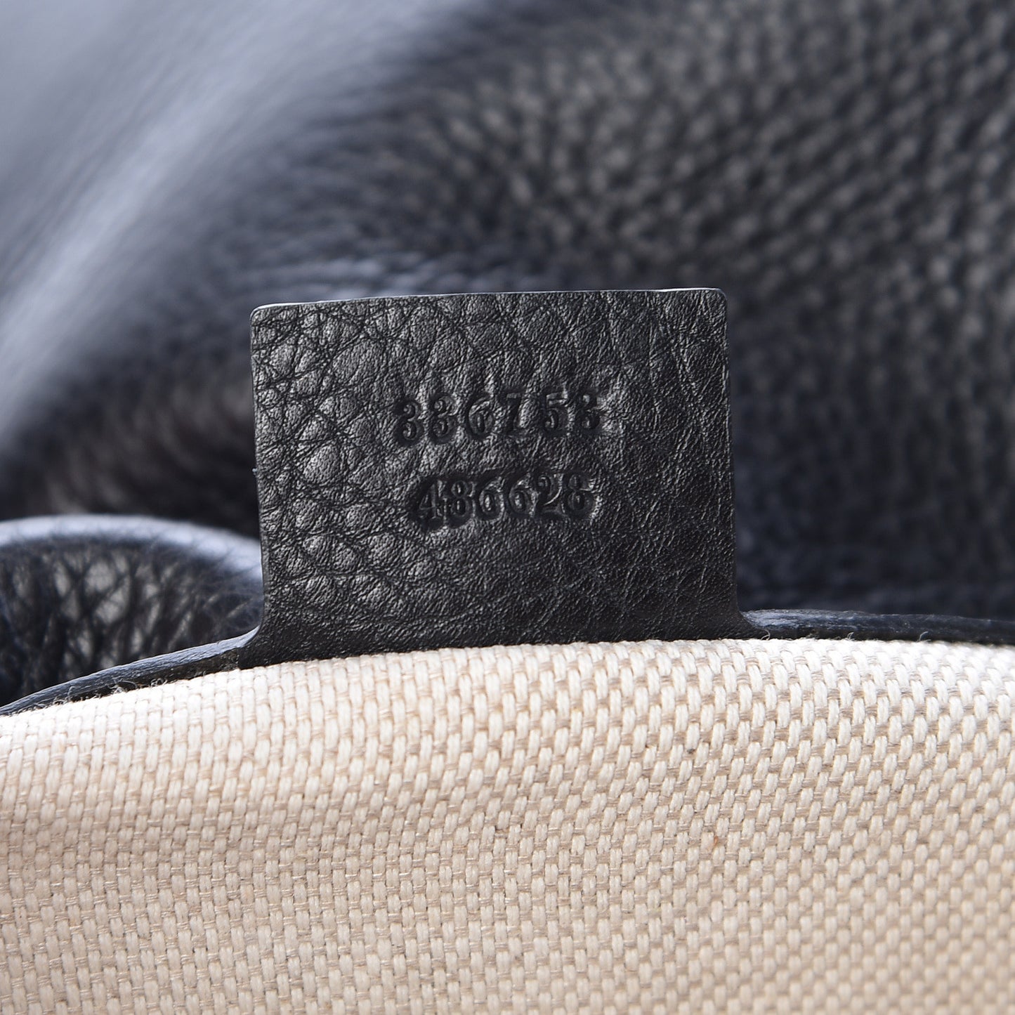 Pebbled Calfskin Medium Soho Clutch Black