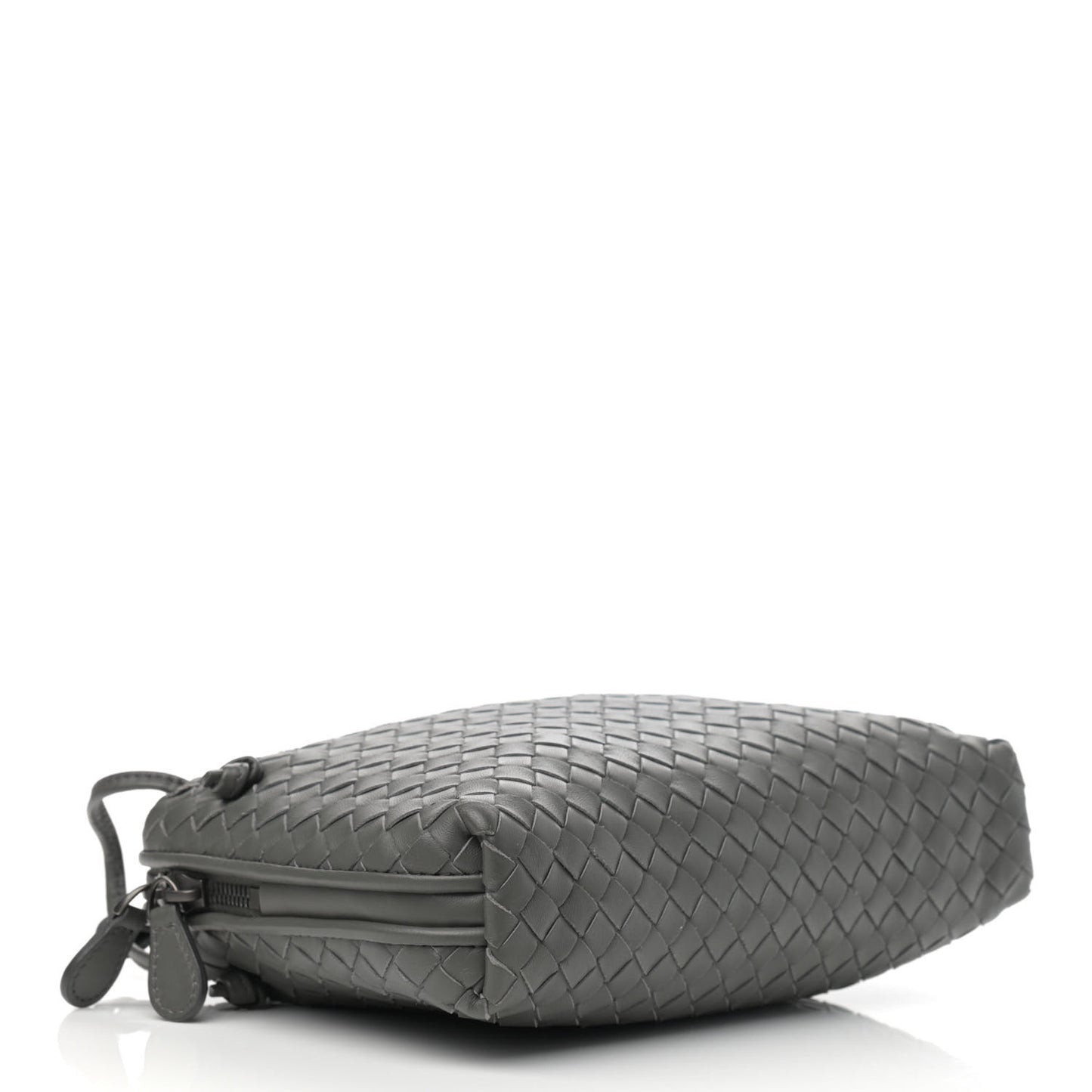 Nappa Intrecciato Nodini Crossbody Messenger Light Grey