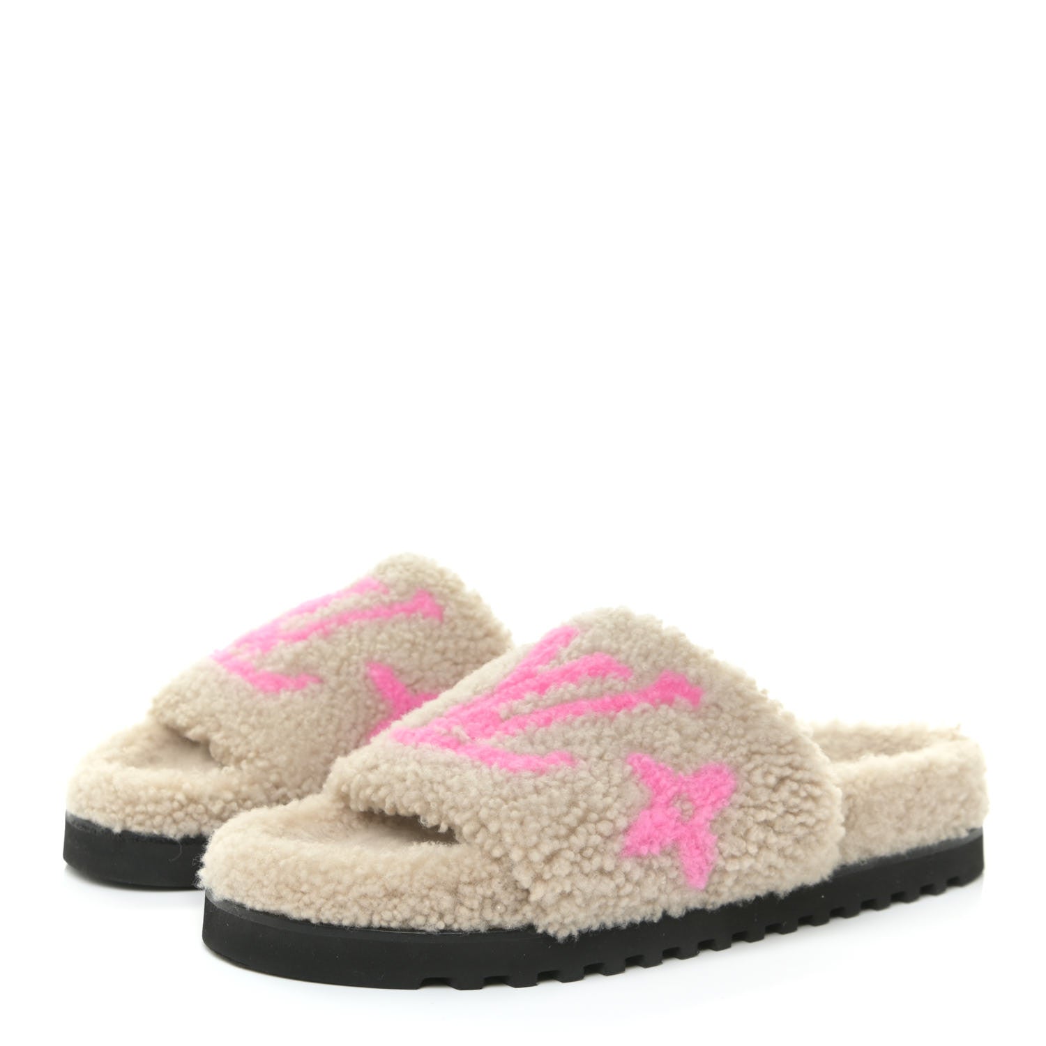 Louis Vuitton Shearling Paseo Flat Comfort Mule 39 Beige 3 of 12