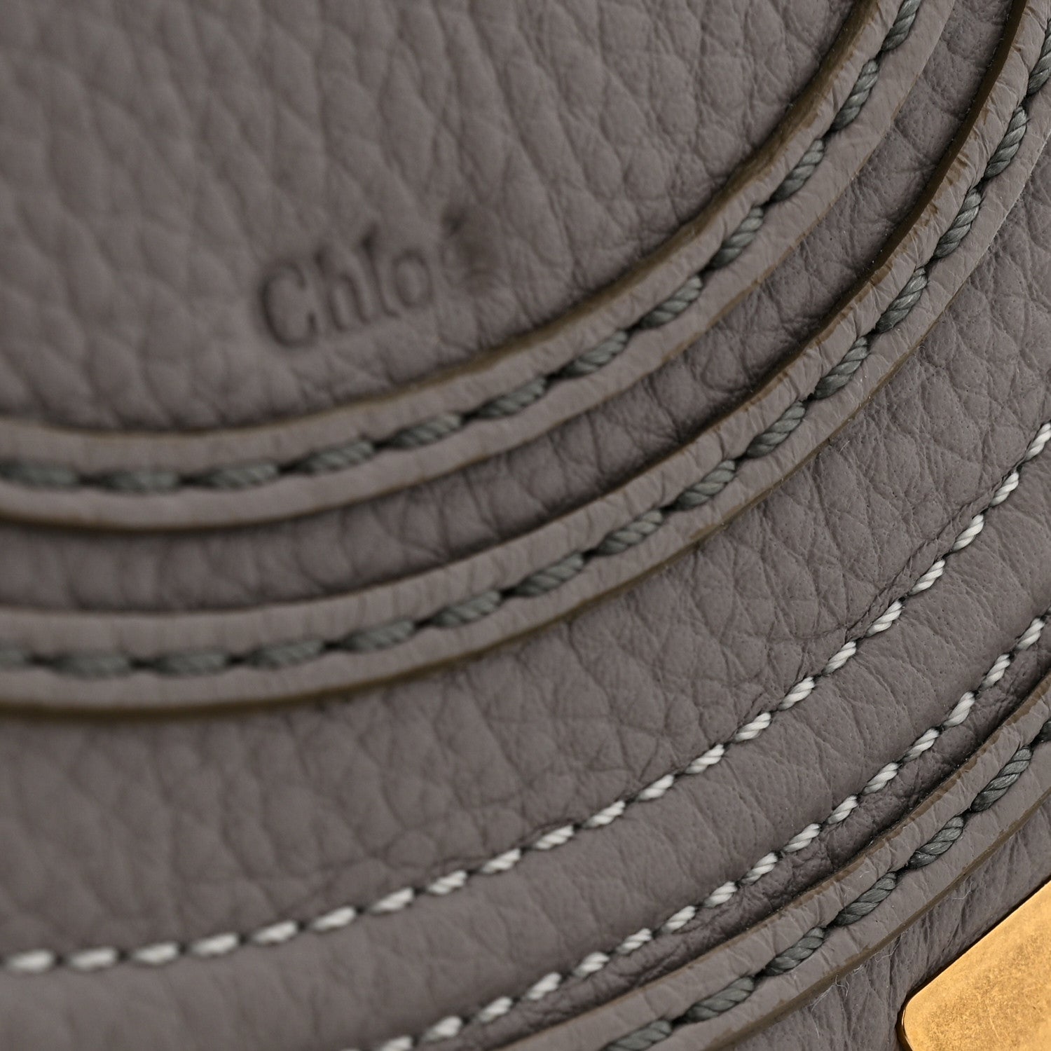 Chloe Calfskin Mini Marcie Round Crossbody Bag Cashmere Grey 11 of 13