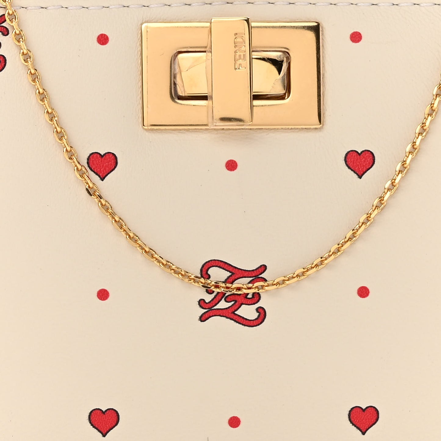 Nappa Chinese Valentines Day Karligraphy Embroidered Pico Peekaboo Charm Panna Rosso Cardinale