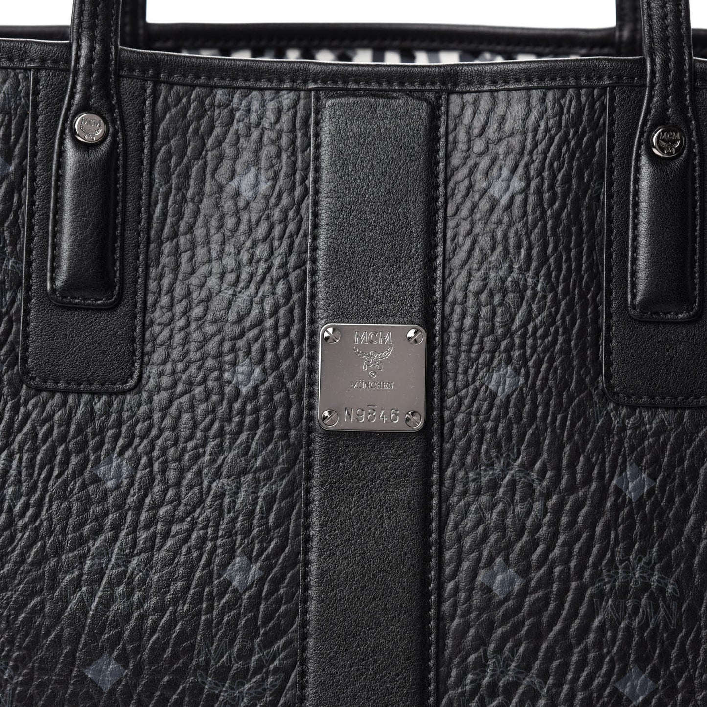 Visetos Medium Liz Reversible Shopper Tote Black