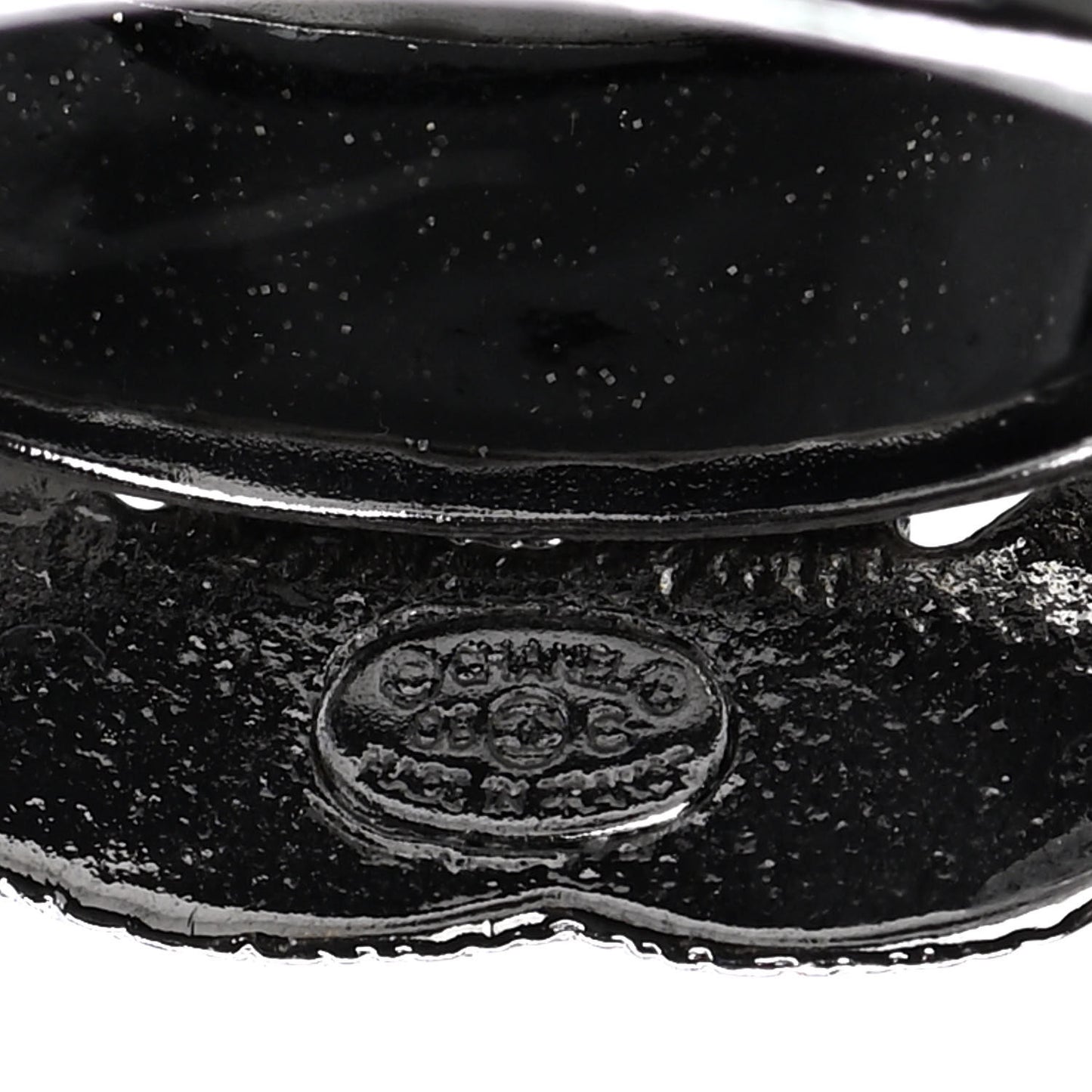 Crystal CC Ring 6.5 Black
