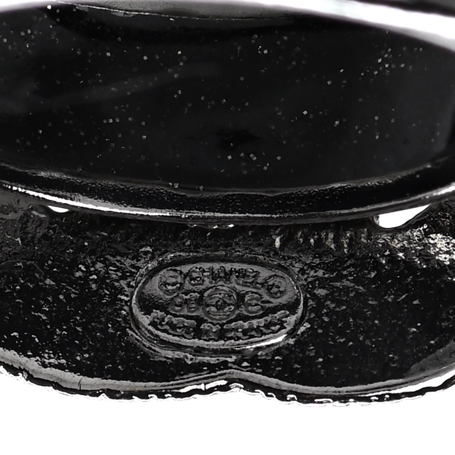Chanel Crystal CC Ring 6.5 Black 4 of 4