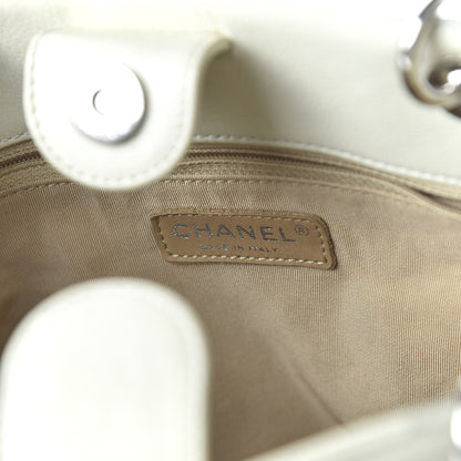 Chanel Caviar Quilted Petit Shopping Tote PST White 8 of 11