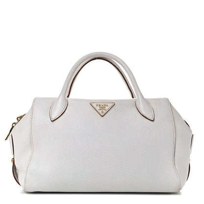 Prada Vitello Daino Medium Top Handle Bag White 1 of 20