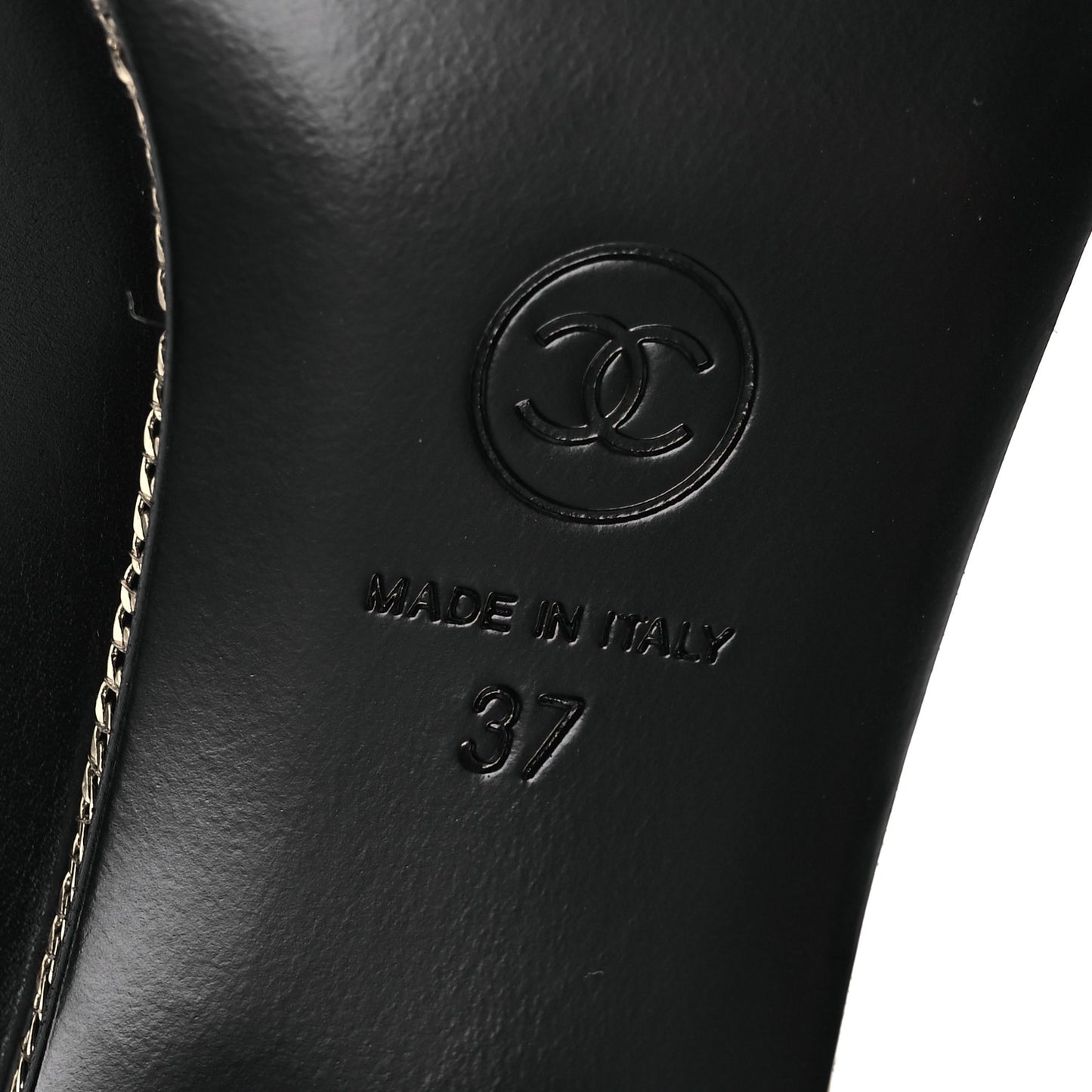 Lambskin Patent Cap Toe CC Pumps 37 Black