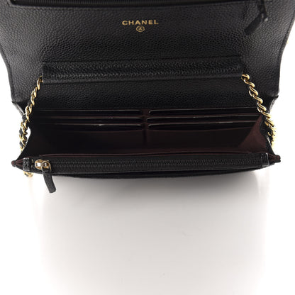 Chanel Caviar Quilted Wallet On Chain WOC Black 4 of 11