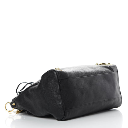 Balenciaga Chevre Gold Metallic Edge Hardware Velo Black 4 of 12