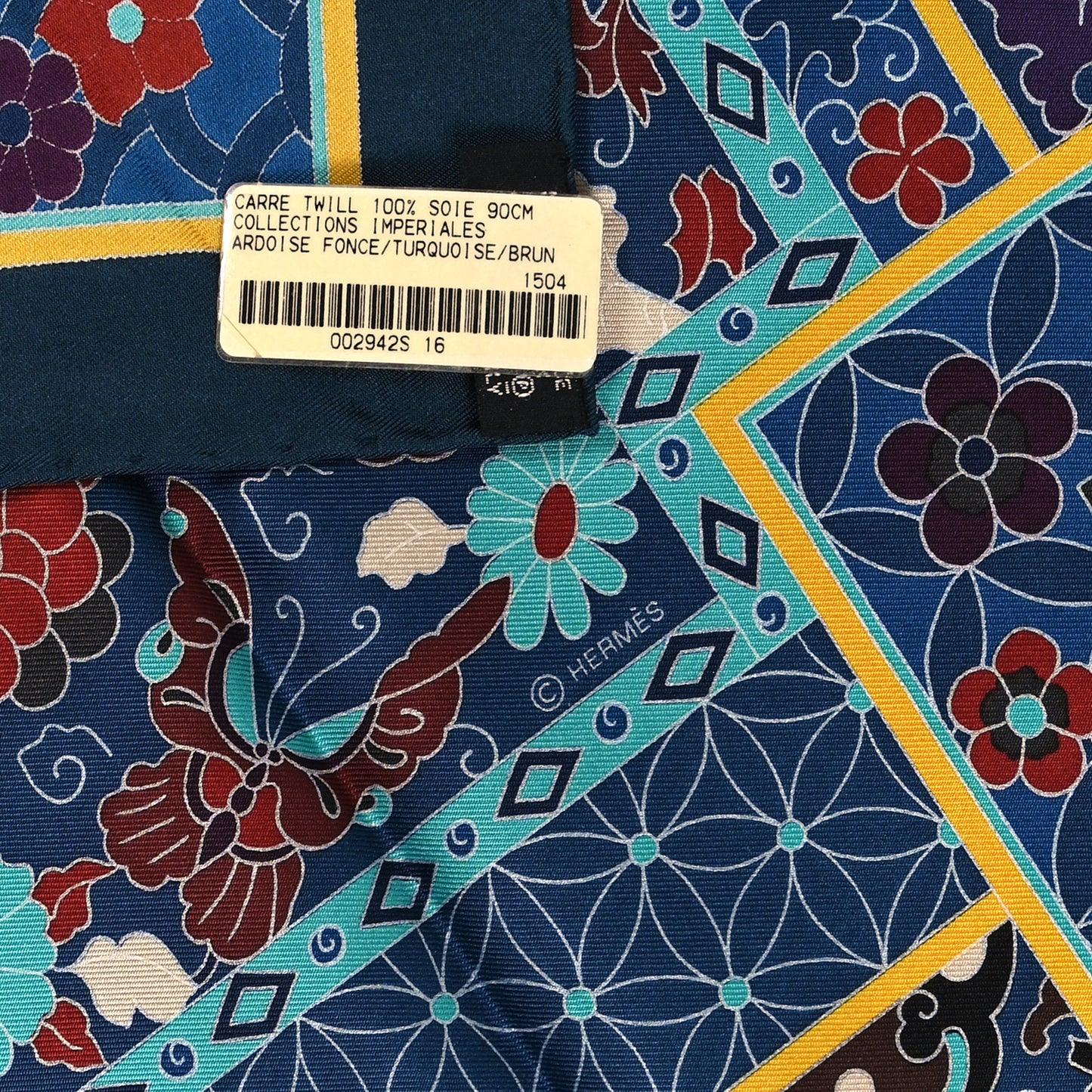 Silk Collections Imperiales Scarf 90 Ardoise