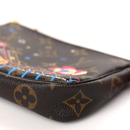Louis Vuitton Monogram 2020 Christmas Animation Roller Coaster Mini Pochette Accessories Pivoine 9 of 9