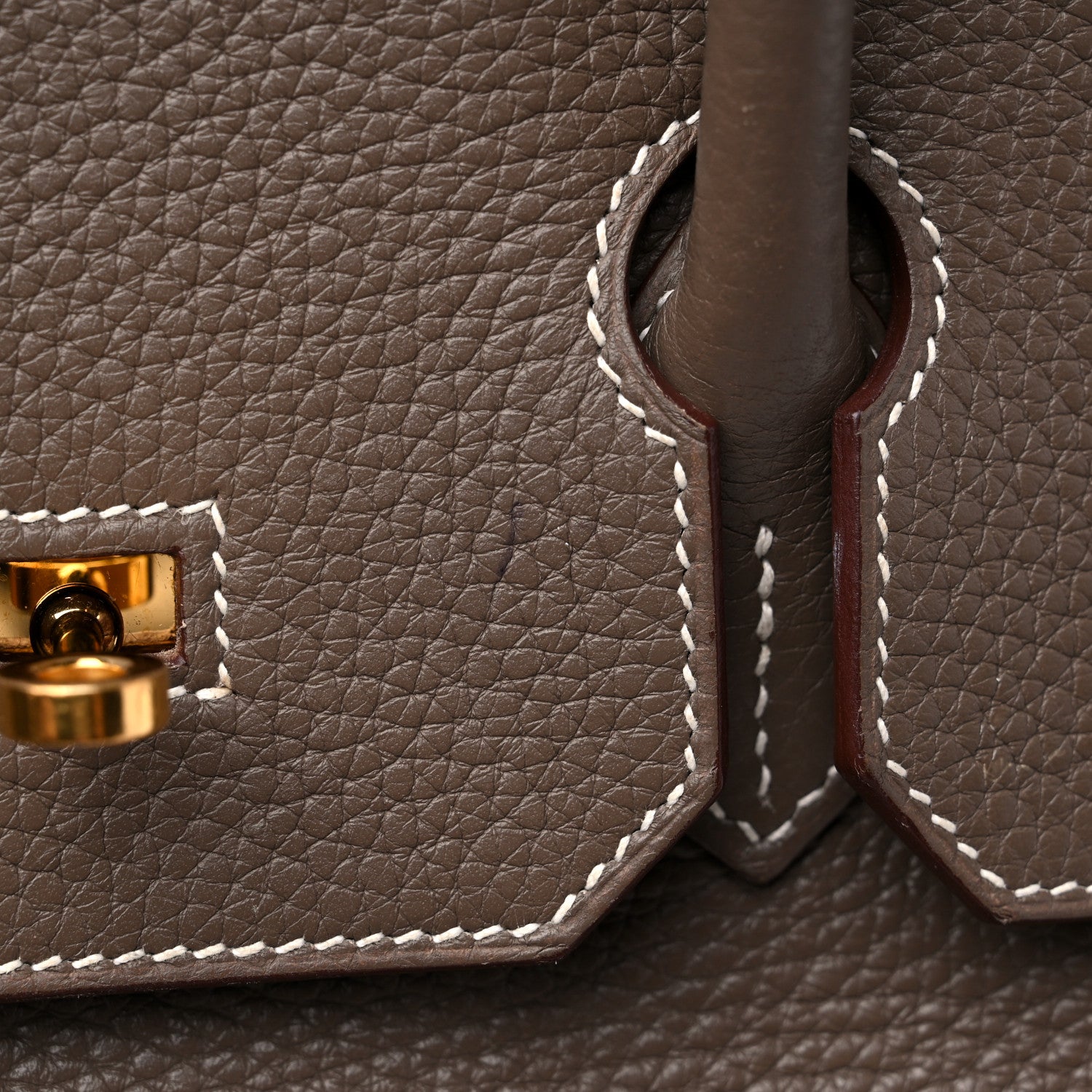 Hermes Taurillon Clemence Birkin 35 Etoupe 17 of 17