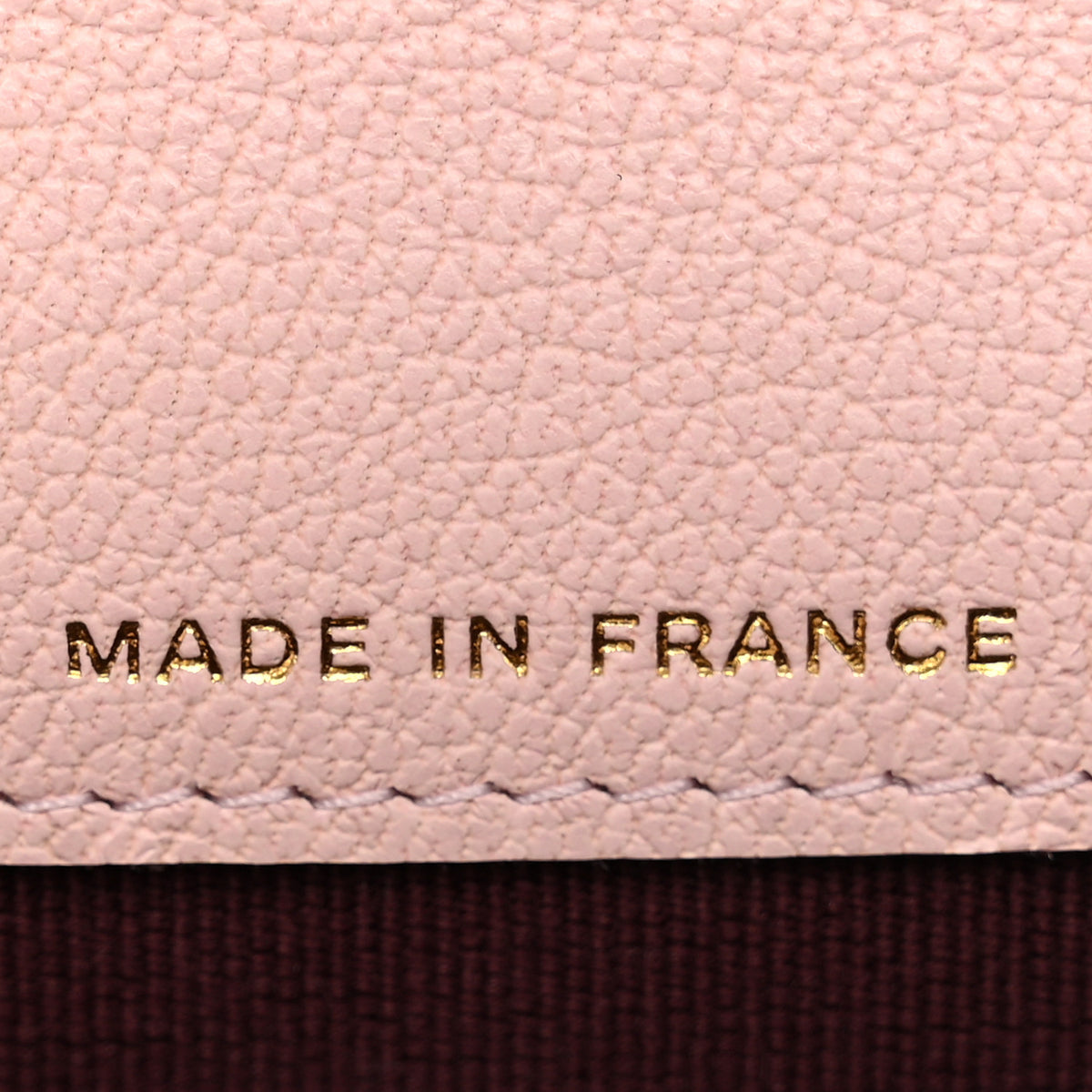 Grained Goatskin CC Apple Flap Card Holder Light Pink