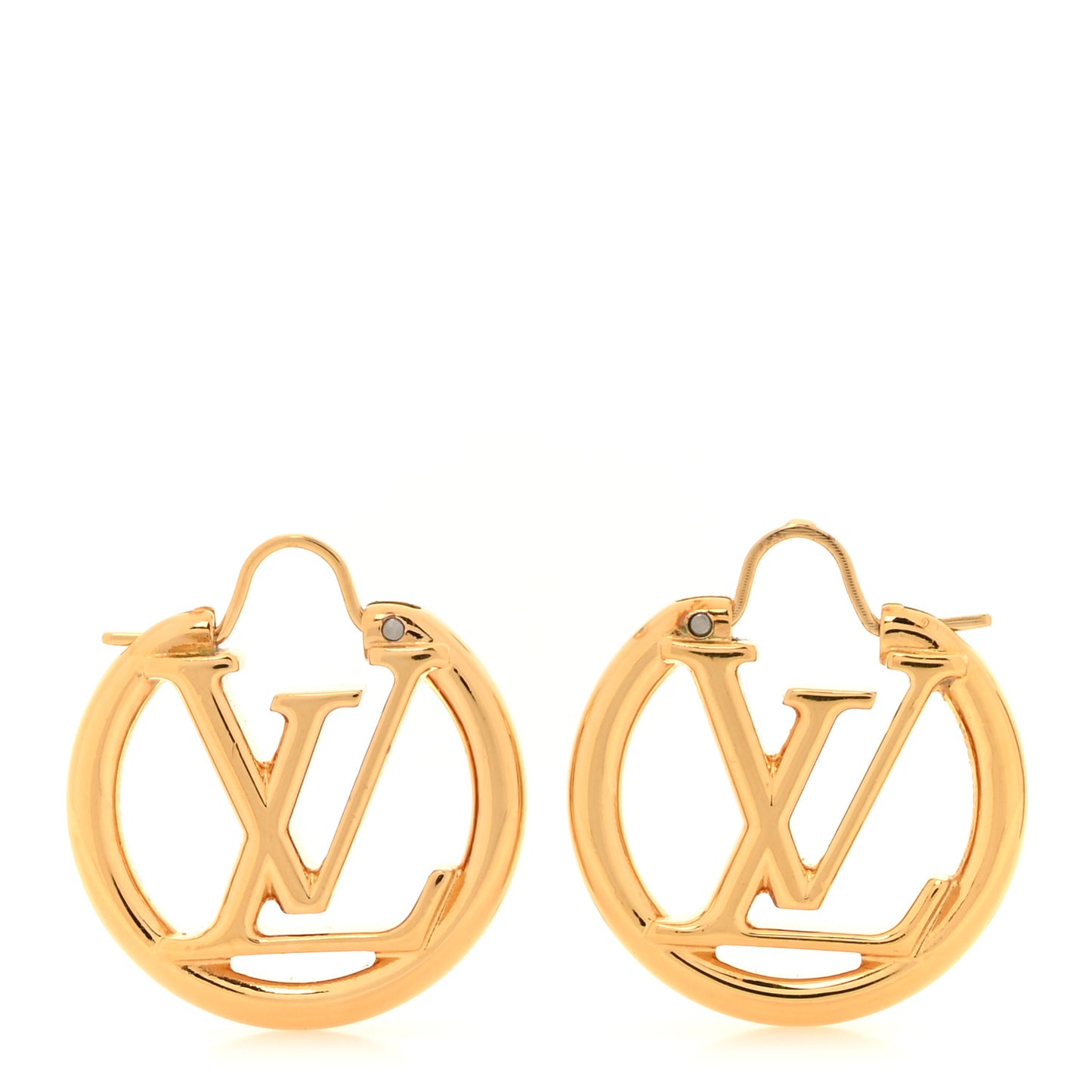 Metal Small Louise Hoop Earrings Gold