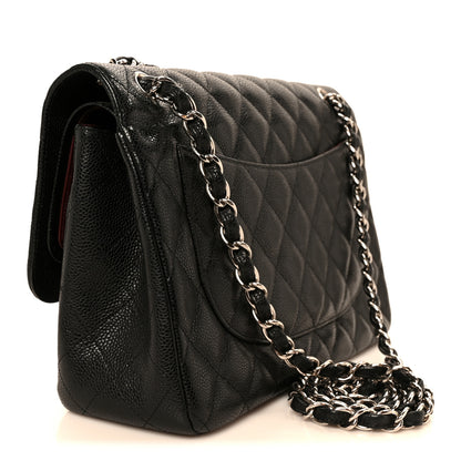 Chanel Caviar Quilted Jumbo Double Flap Black 3 of 11