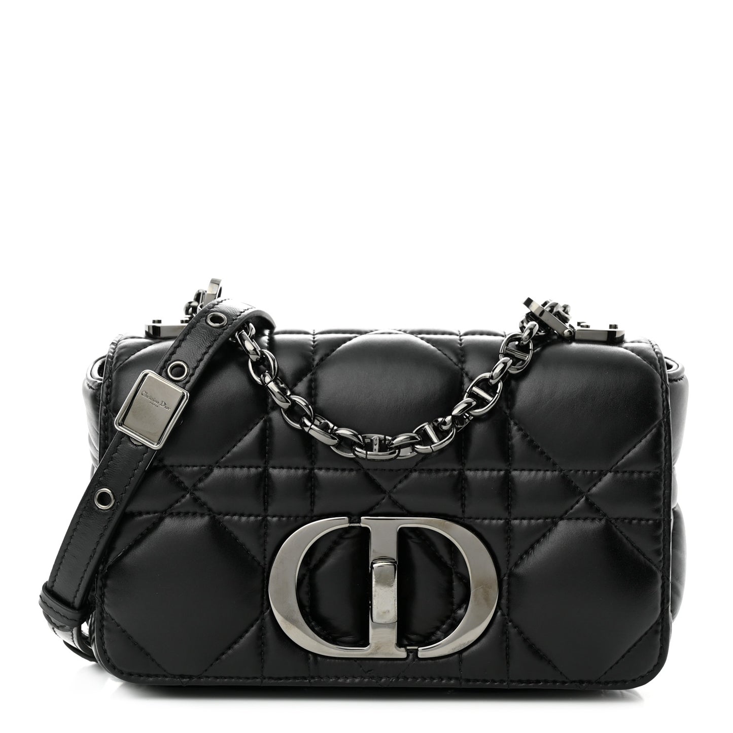 Calfskin Macrocannage Small Caro Bag Black