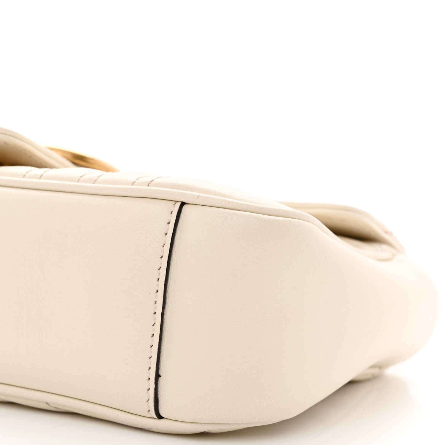 Gucci Calfskin Matelasse Mini GG Marmont Shoulder Bag White 10 of 13