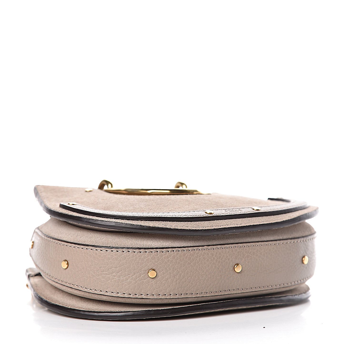 Calfskin Suede Mini Pixie Signature Belt Bag Motty Grey