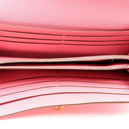 Hermes Epsom Kelly Longue Wallet Rose Confetti 5 of 10