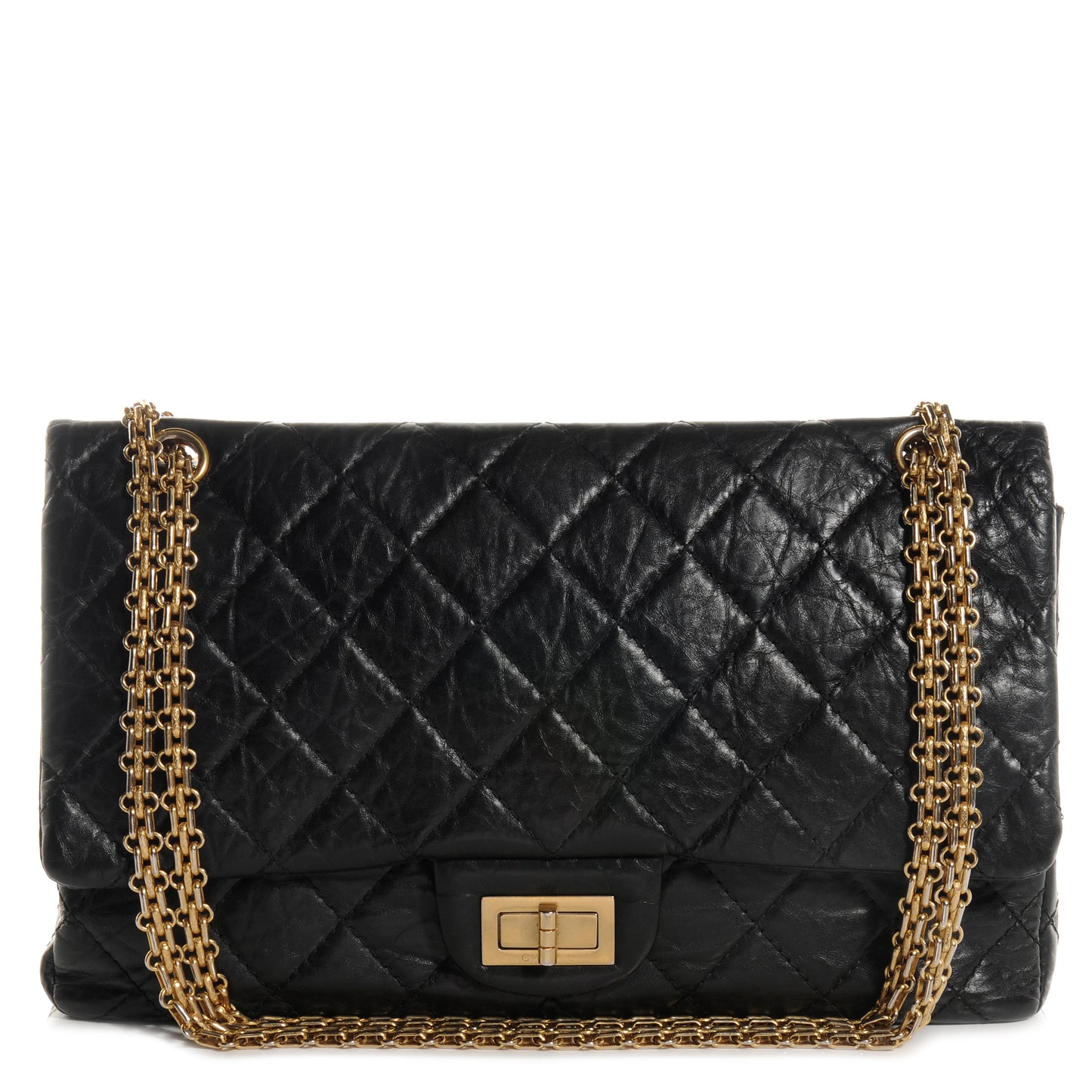 Distressed Leather 2.55 Reissue 227 Flap Black