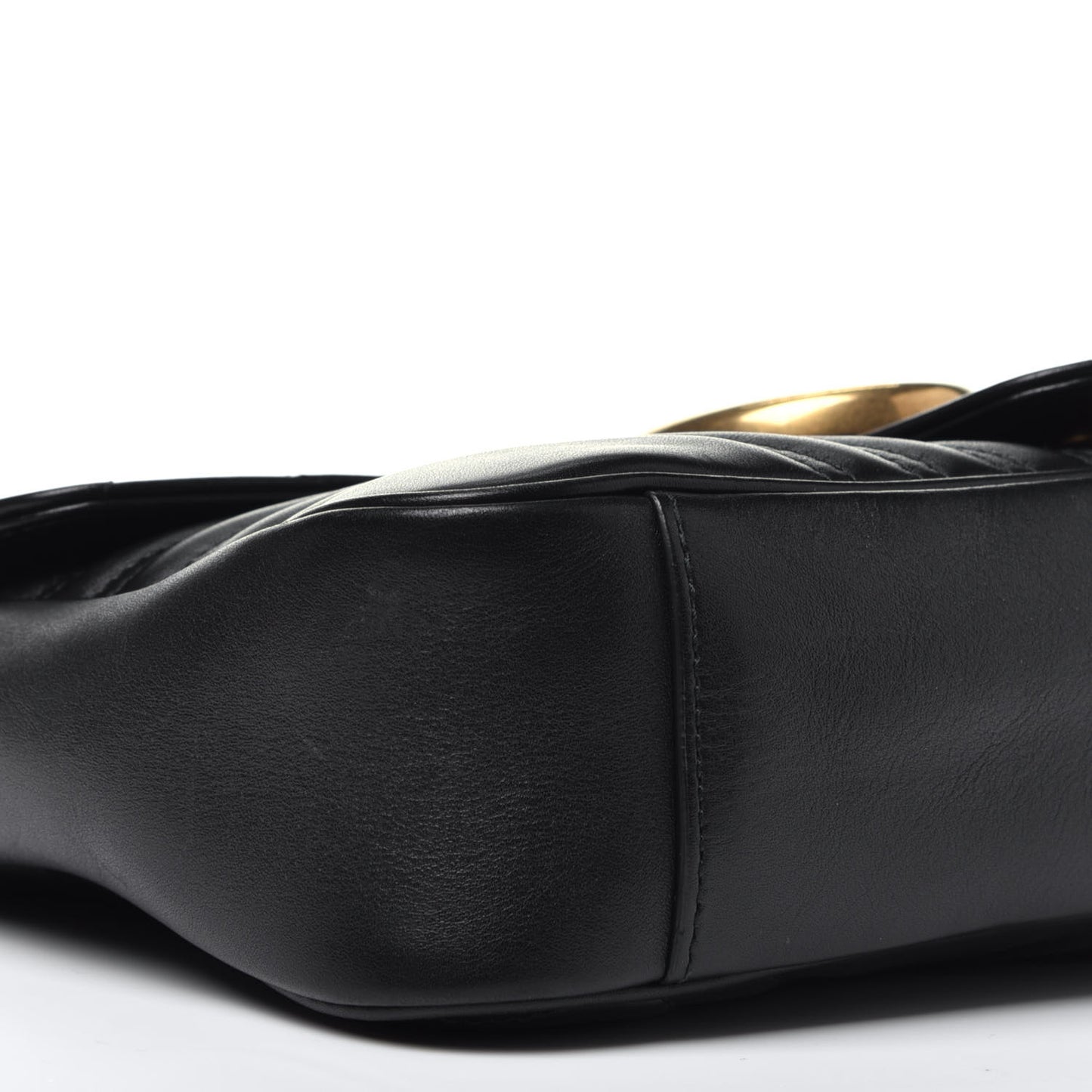 Calfskin Matelasse Medium GG Marmont Shoulder Bag Black