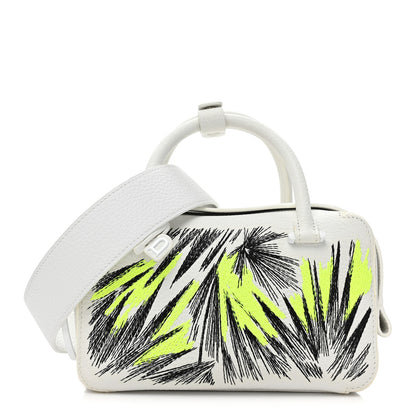 Delvaux Taurillon Soft Embroidered Mini Cool Box Satchel White Multicolor 1 of 12