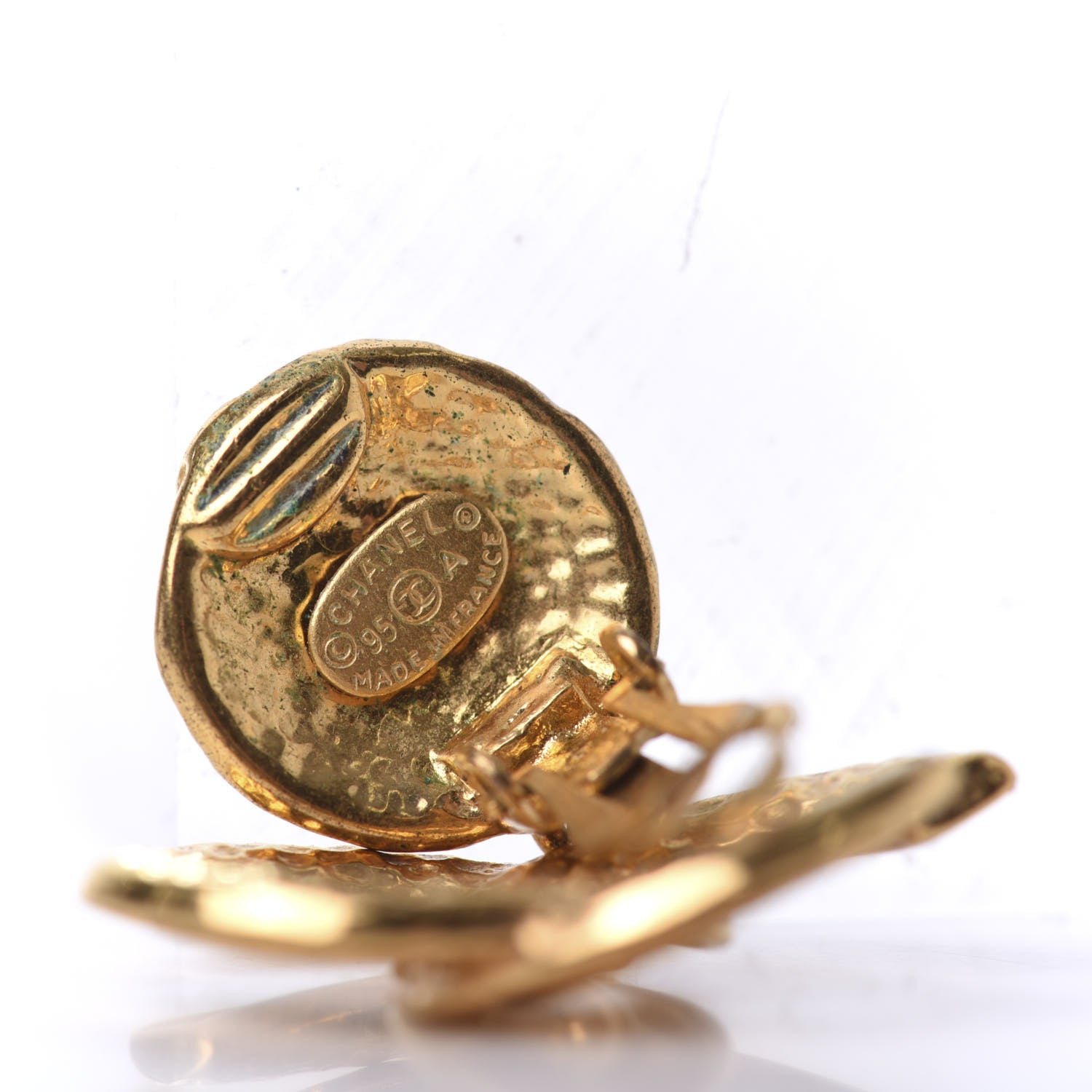 Chanel CC Drop Clip On Earrings Gold 4 of 4