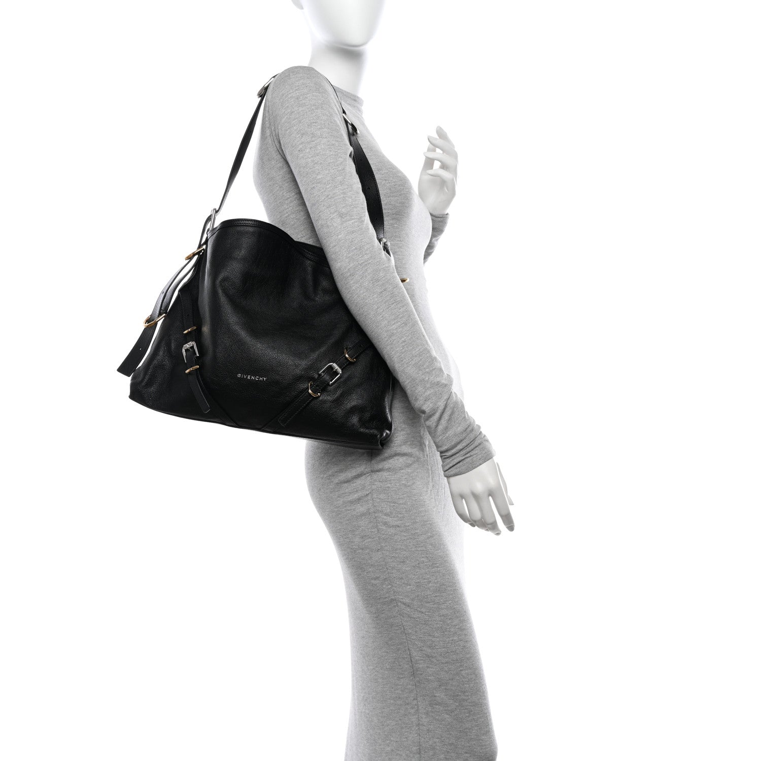 Givenchy Calfskin Medium Voyou Bag Black 2 of 13