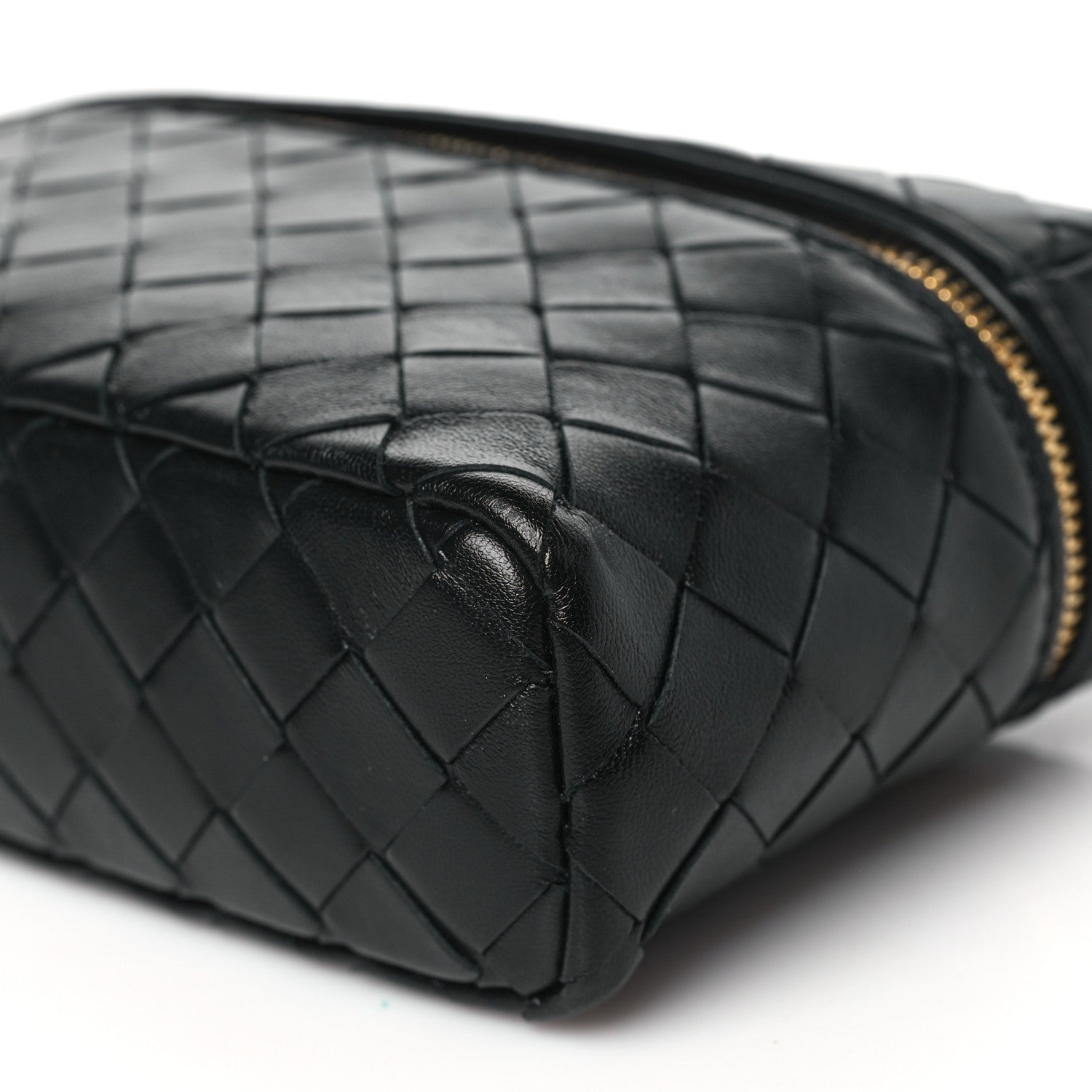 Bottega Veneta Calfskin Intrecciato Bang Bang Vanity Case Black 10 of 11