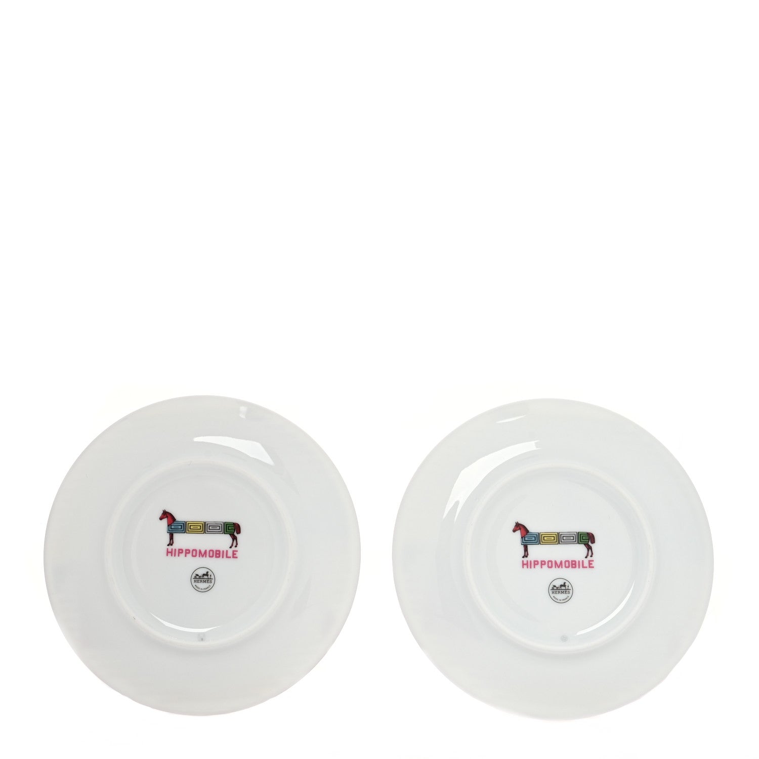 Hermes Porcelain Hippomobile Bread and Butter Plate Set of 2 3 of 5