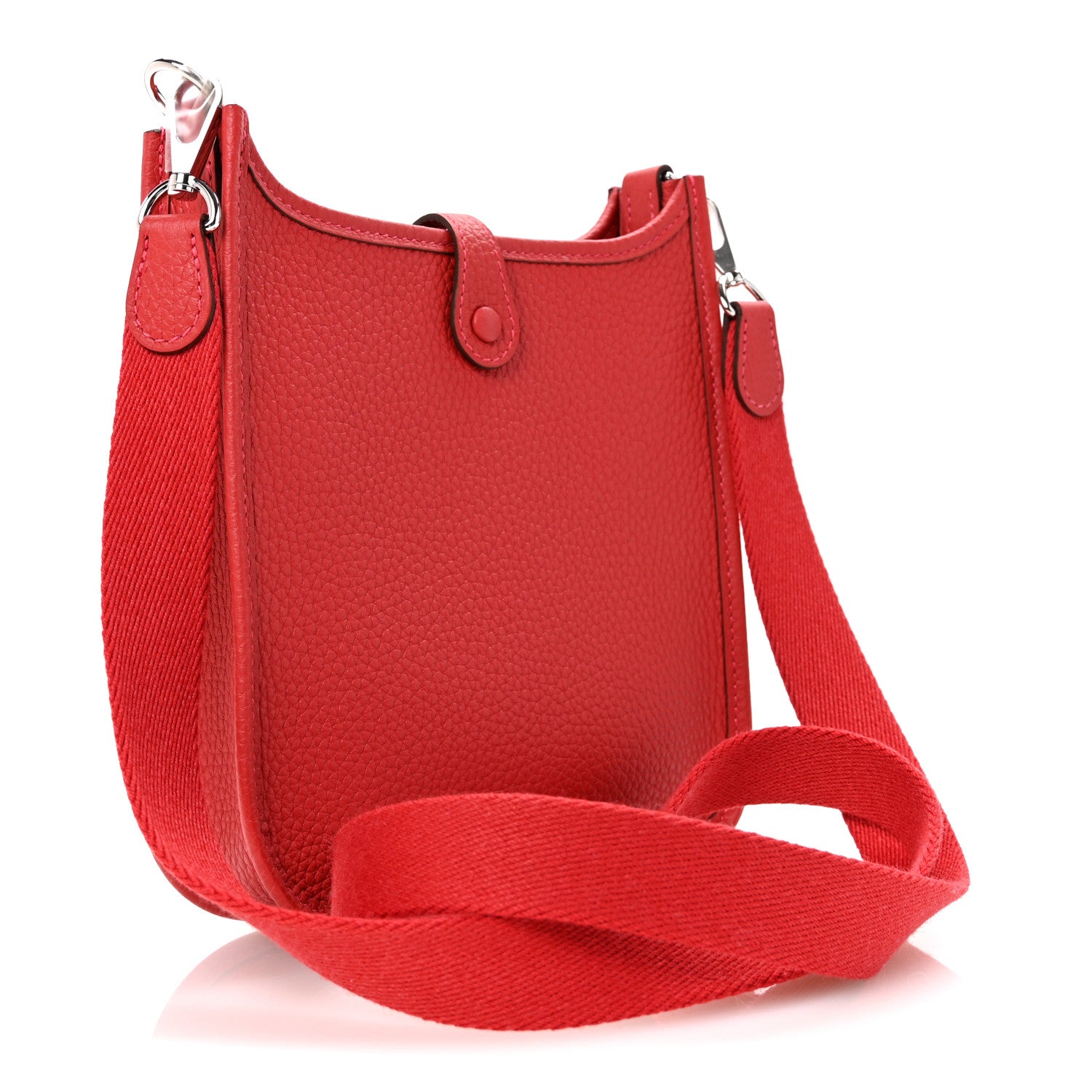 Hermes Taurillon Clemence Evelyne TPM Rouge Casaque 3 of 11