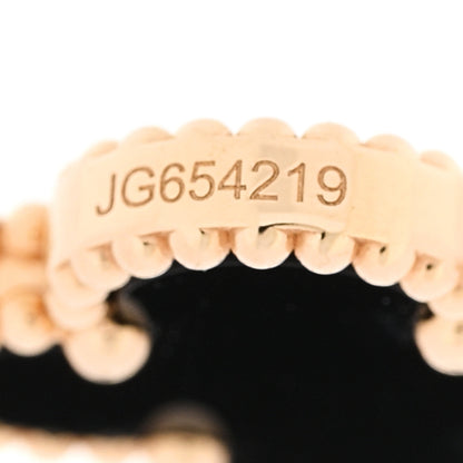 Van Cleef & Arpels 18K Yellow Gold Black Onyx 5 Motifs Vintage Alhambra Bracelet 5 of 6