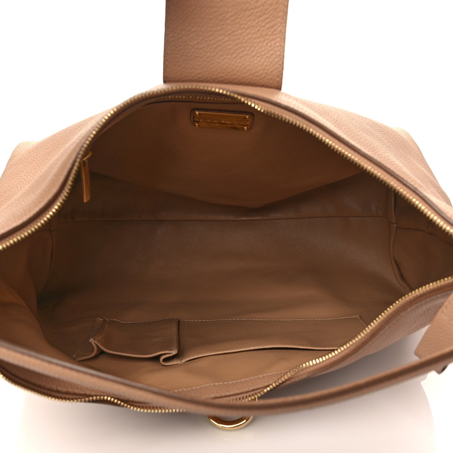 Salvatore Ferragamo Calfskin Fanisa Gancini Hobo Natural 4 of 5