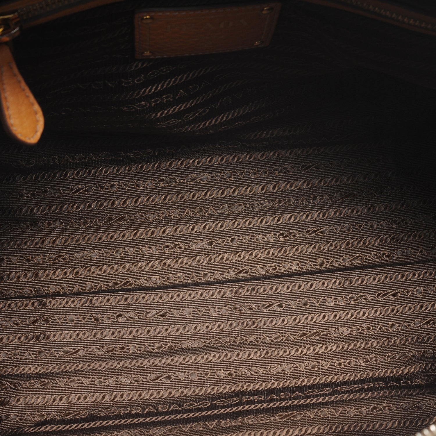 Prada Vitello Daino Top Handle Tote Ambra 7 of 7