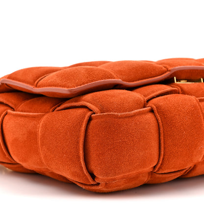 Bottega Veneta Suede Maxi Intrecciato Padded Chain Cassette Crossbody Bag Maple 10 of 13