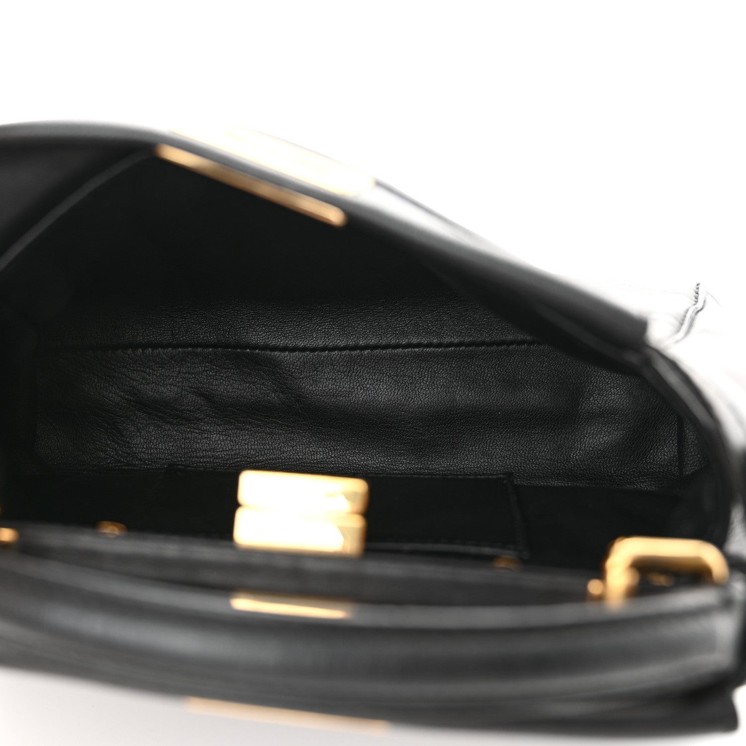 Fendi Nappa Mini Peekaboo Iconic Satchel Black 5 of 10
