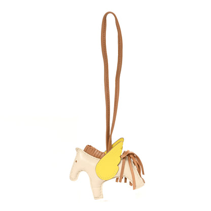 Hermes Milo Lambskin Grigri Rodeo Pegase Horse Bag Charm PM Craie Chai Lime 1 of 5