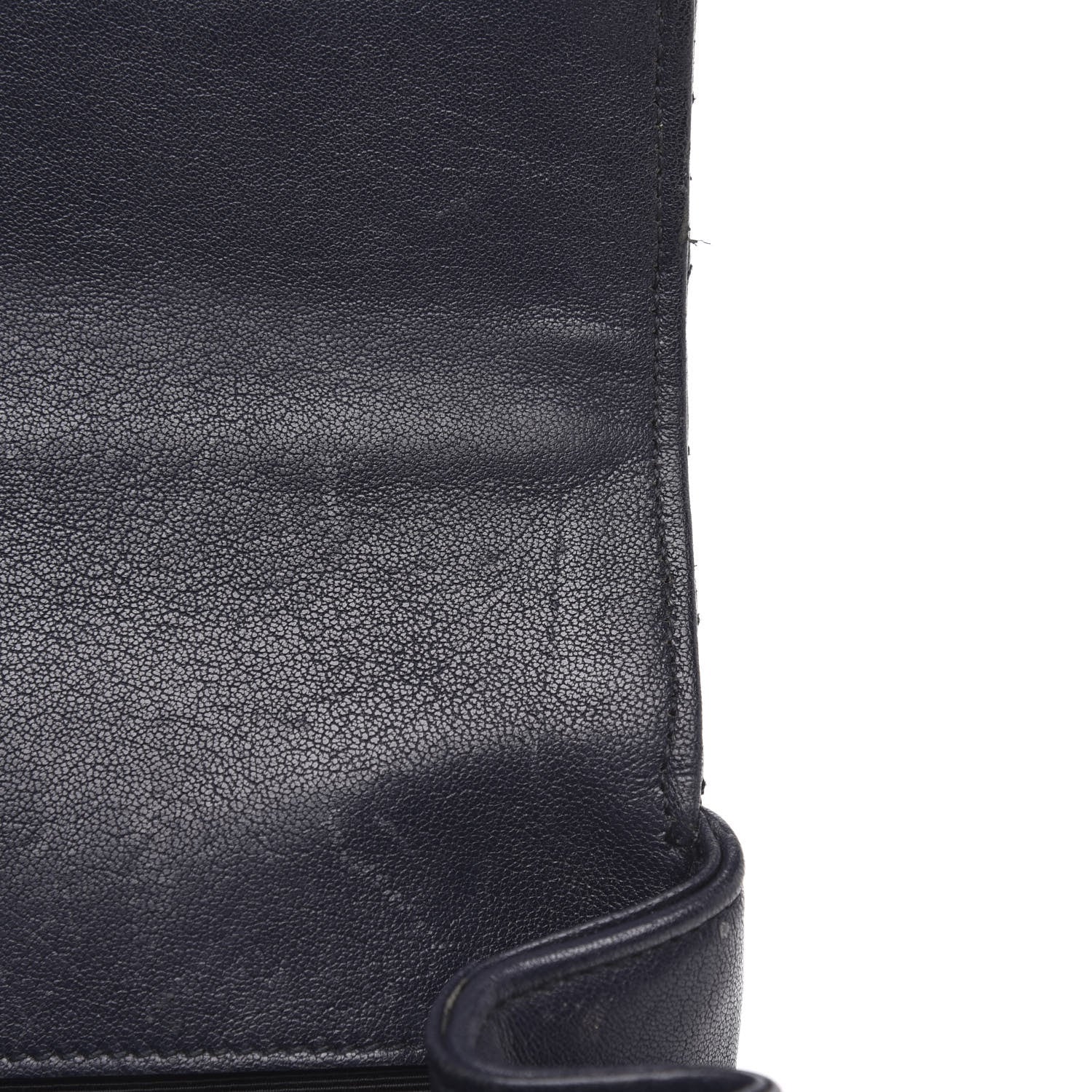 Saint Laurent Sheepskin Matelasse Chevron Monogram Medium College Bag Deep Marine 9 of 18
