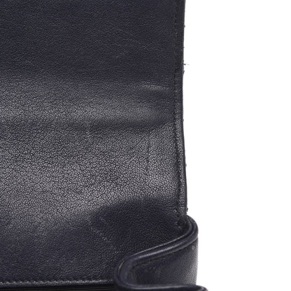 Saint Laurent Sheepskin Matelasse Chevron Monogram Medium College Bag Deep Marine 9 of 18