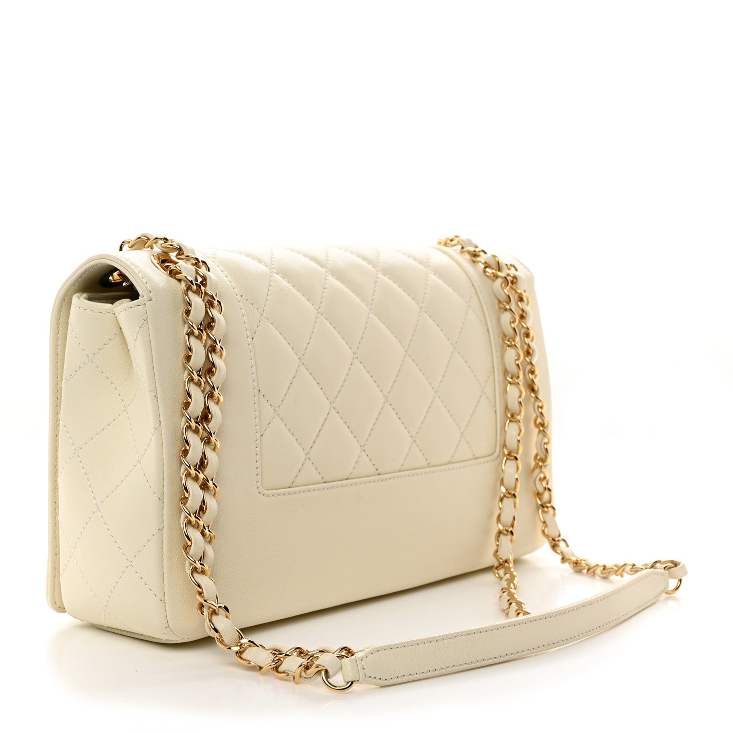 Chanel Sheepskin Quilted Vintage Mademoiselle Flap White 2 of 10