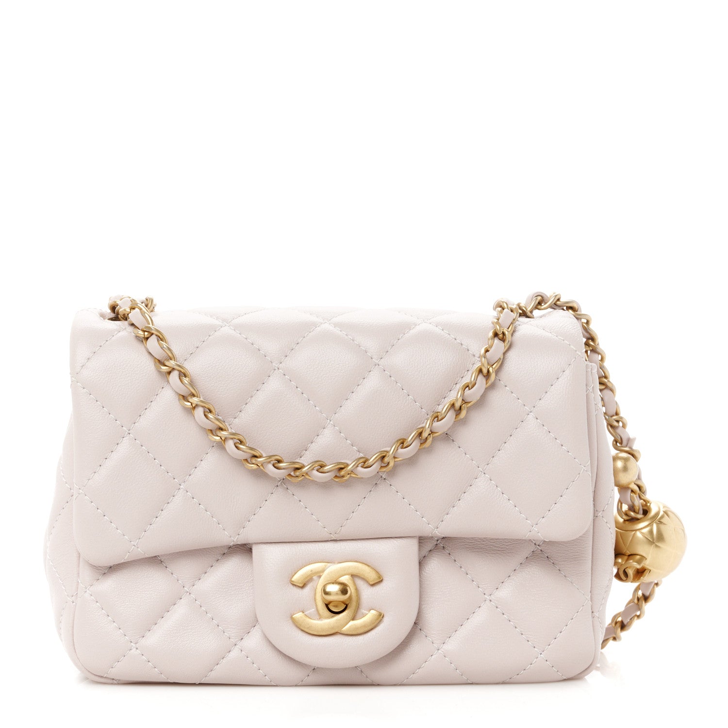 Chanel Lambskin Quilted Mini Pearl Crush Flap Light Purple 1 of 12