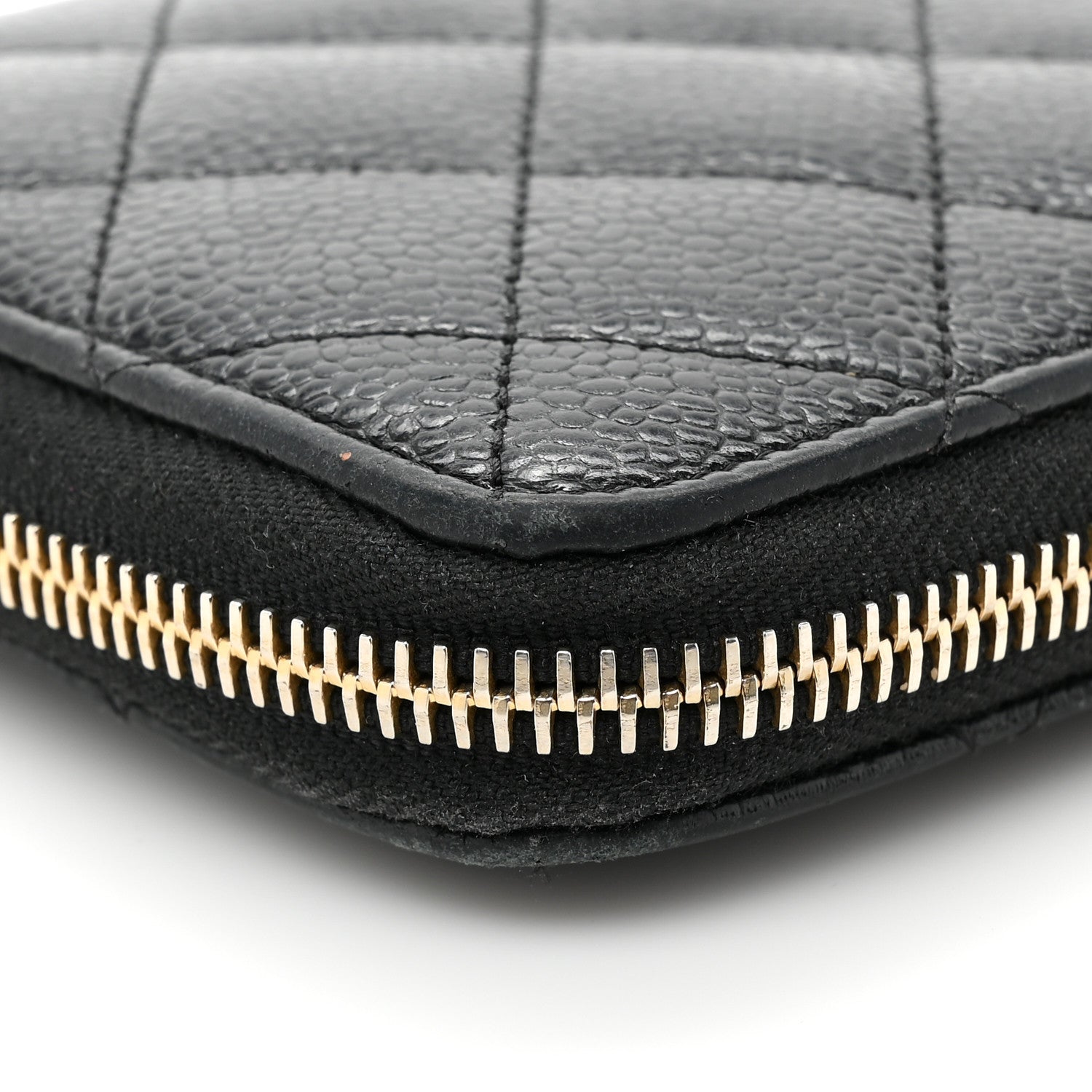 Chanel Caviar Quilted Large Gusset Zip Around Wallet Black 14 of 17