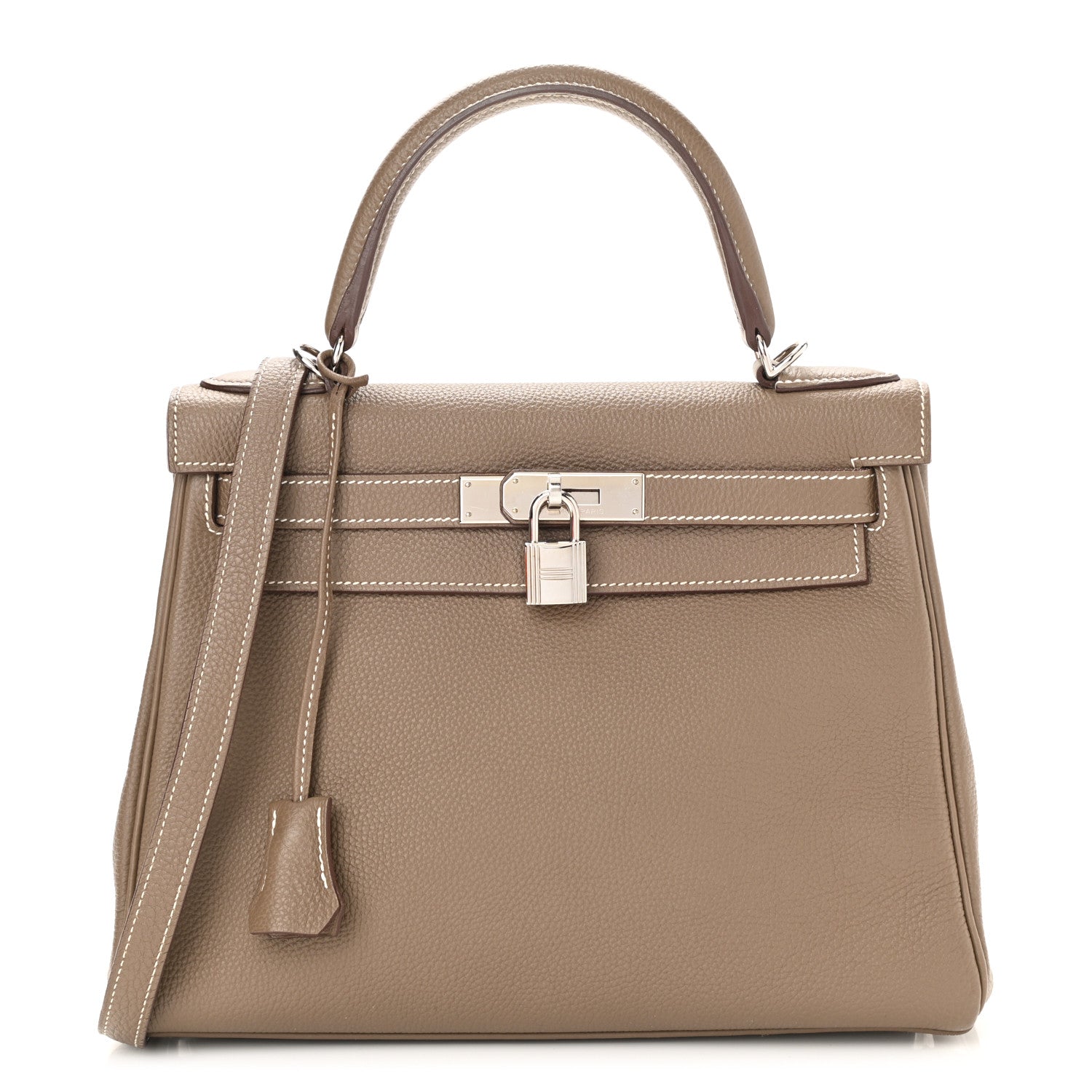 Hermes Togo Kelly Retourne 28 Etoupe 1 of 17