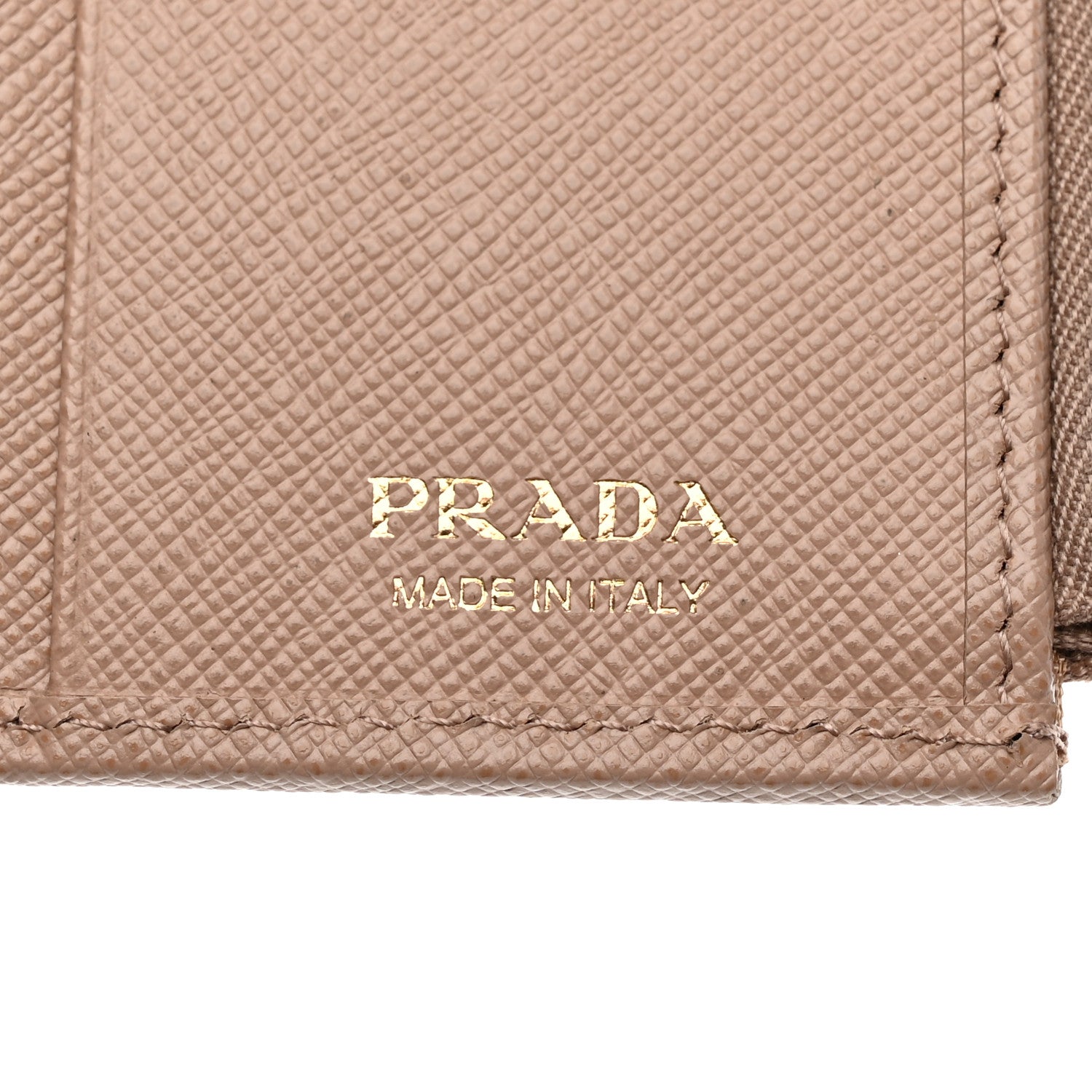 Prada Saffiano Metal Bi-Fold Zip Wallet Cammeo 5 of 7