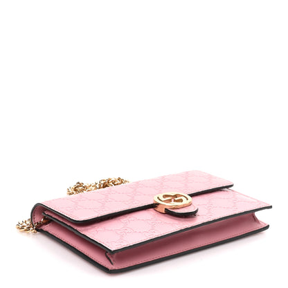 Gucci Guccissima Icon Chain Wallet Carmine Rose 3 of 8