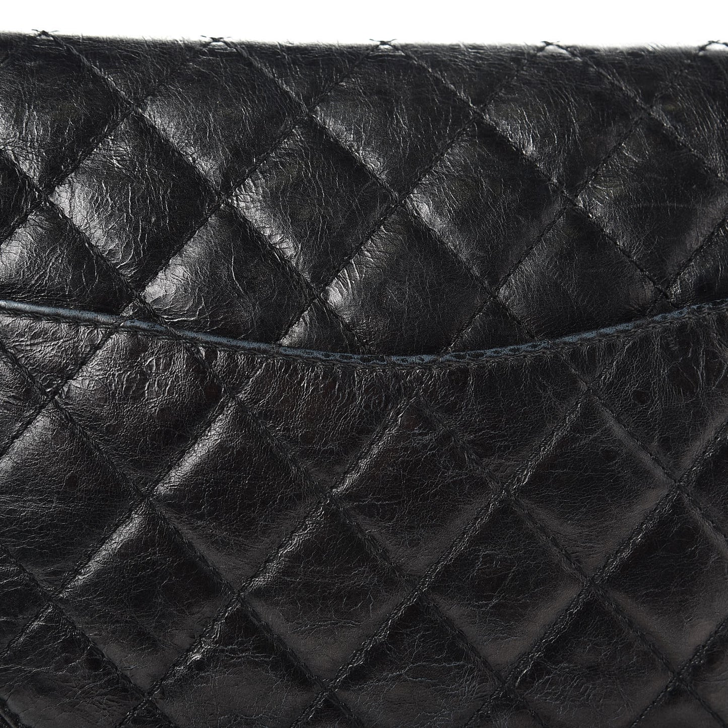 Metallic Aged Calfskin Quilted 2.55 Reissue 226 Flap Black